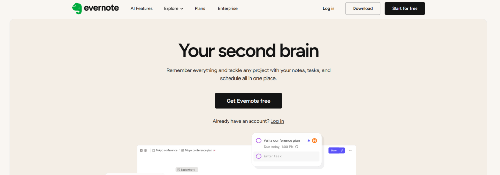 aplicaciones de productividad - Evernote