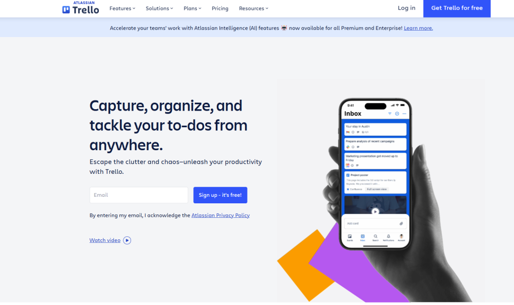 aplicaciones de productividad - Trello