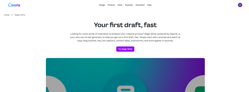 Las mejores aplicaciones - Escritura mágica de Canva